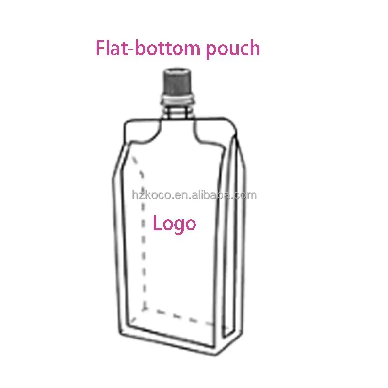 Pochette debout avec bec verseur ou sac d'emballage personnalisé sac en plastique aluminium avec paille intérieure