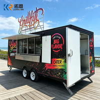 Camión de Café, Remolque de Panadería, Carrito de Comida Móvil, Camión de Venta de Aperitivos Estándar Americano, Camión de Café y Pollo Frito