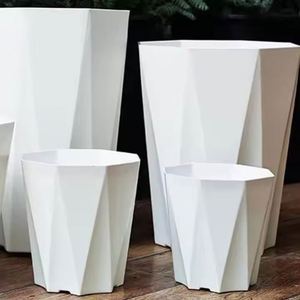 Pot de fleurs en résine plastique extra-large et épaissi, moderne, pour balcon, salon, plantes vertes et fleurs - Product Image 3