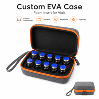 Étui de voyage rigide en EVA personnalisé pour flacons de médicaments, sac de rangement protecteur avec insert en mousse pour bouteilles en verre