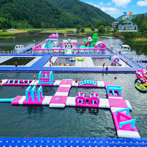 <span class=keywords><strong>Parc</strong></span> aquatique gonflable géant à <span class=keywords><strong>prix</strong></span> d'usine, parcours d'obstacles, thème panda rose, pour lacs et stations balnéaires - Product Image 1