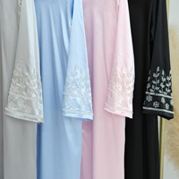 Sharut 2025 Eid Dubai Islamische Elegante Türkische Luxus Bescheidene Abaya Muslimisches Damenkleid Abaya Handgefertigte Perlen Satin Offener Kimono Abaya