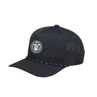 Personnalisé Hommes Laser Cut Trou Sueur Étanche Flottant Flottant Étanche 5 Panneau Golf Snapback Caps Chapeaux pour Hommes Homme