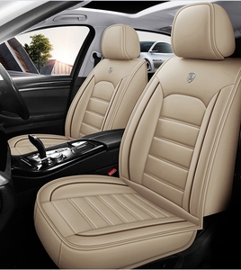 Housses de siège de voiture en cuir style sport, ensemble complet de 9 pièces, luxe, protection toutes saisons pour l'intérieur des sièges avant - Product Image 4