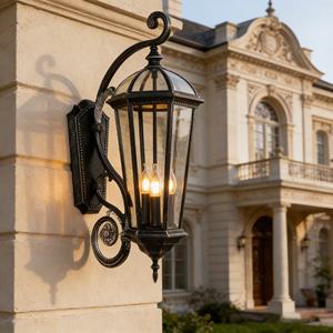 Lampes murales rétro européennes en aluminium pour extérieur, jardin, paysage, étanches IP65, balcon, couloir, lampes murales LED pour extérieur - Product Image 3