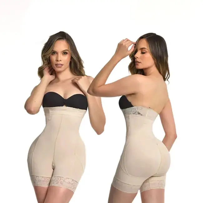 Short Push up talle Super alto con realce Maxi Victoria Fajas Plus Size Body Colombiano