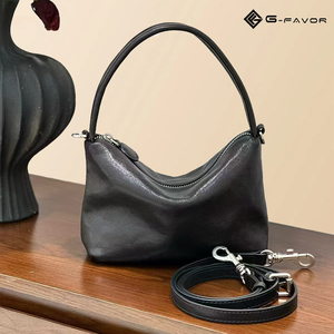 Casual Simple Elegant Women Genuine Leather Bags Soft Cowhide Shoulder Bags Vegetable <strong>Tanned</strong> Leather <strong>Handbags</strong> - Product Image 4