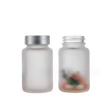 Vente en gros 65ml à 300ml Verre Brun Clair Réactif Médecine Capsule Pilule Bouteille Avec Large Bouche Vis Couvercles