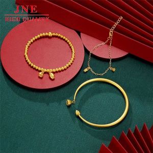 Pulsera <span class=keywords><strong>de</strong></span> Boda <span class=keywords><strong>de</strong></span> Aleación Antigua con Loto <span class=keywords><strong>de</strong></span> la Buena Suerte, Chapada en Oro, <span class=keywords><strong>de</strong></span> Vietnam, Auspiciosa para el Doble Feliz Éxito - Product Image 2