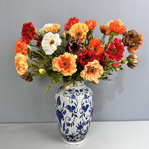 ดอกป๊อปปี้สี<span class=keywords><strong>แดง</strong></span> PU สัมผัสเหมือนจริง 2 หัว ขายส่ง สำหรับตกแต่งบ้าน ปีใหม่ วันวาเลนไทน์ วันแม่ วันคริสต์มาส งานแต่งงาน - Product Image 4