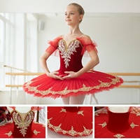 S0053 Tutu de ballet rigide en tulle pour filles, broderie de strass avec corps en velours, costume de scène pour compétition, fourniture d'usine