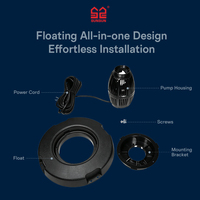 Pompe à fontaine flottante 20000L/h pour bassin, oxygénation de pisciculture, aérateur pour élevage de poissons, pompe à eau, oxygénateur de piscine pour aquaculture