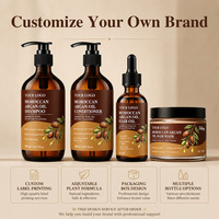 Kit Capillaire 4-en-1 à l'Huile d'Argan Marocaine en Gros pour OEM – Stimule la Croissance, Répare les Cheveux Frisés, Secs et Abîmés par la Coloration – Shampoing, Après-Shampoing et Huile