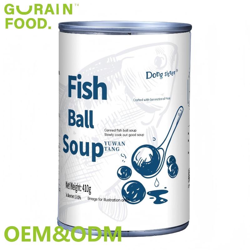 OEM ODM суп быстрого приготовления консервированное мясо 410 г суп из рыбных шариков