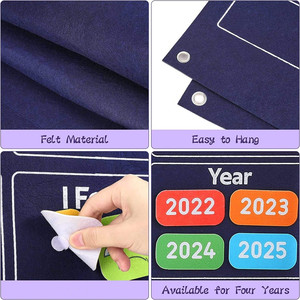 Neuer Tages kalender Filz beschäftigt Board Set Kinder Wetter Saison Diagramm Rechteckige Zeit Bulletin Board Spaß Lernspiel zeug für Kinder' - Product Image 4