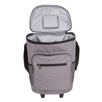 Sac isotherme multifonctionnel portable à roulettes avec fermeture éclair, en aluminium, épaissi, imperméable, pour pique-nique