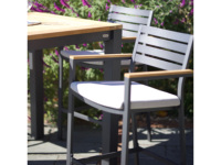 Tabourets de bar en aluminium, mobilier de bar d'extérieur, table de jardin, ensemble table et chaises hautes d'extérieur