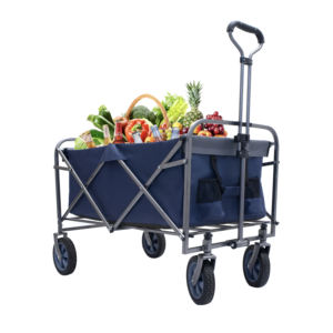 Collapsible Folding Garden Cart with All-Terrain Wheels Customizable OEM Beach <b>Wagon</b> <b>for</b> Shopping & Outdoor Use - Product Image 1