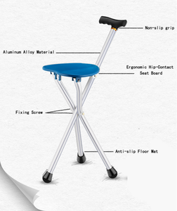Nhôm gấp đi bộ mía với ghế đi bộ dính với ghế có thể điều chỉnh & Thiết kế ổn định cài đặt miễn phí Nạng ghế Phân - Product Image 5