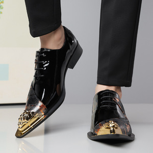 Zapatos de hombre estilo inglés transfronterizos con múltiples diseños, para atuendo formal de negocios, con punta en pico. - Product Image 1