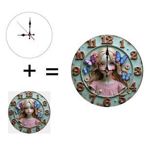 Round Wooden Wall <b>Clock</b> 25x25Cm Natural Beech Wood Silent Home Living Room <b>Bedroom</b> Hanging <b>Clock</b> - Product Image 6