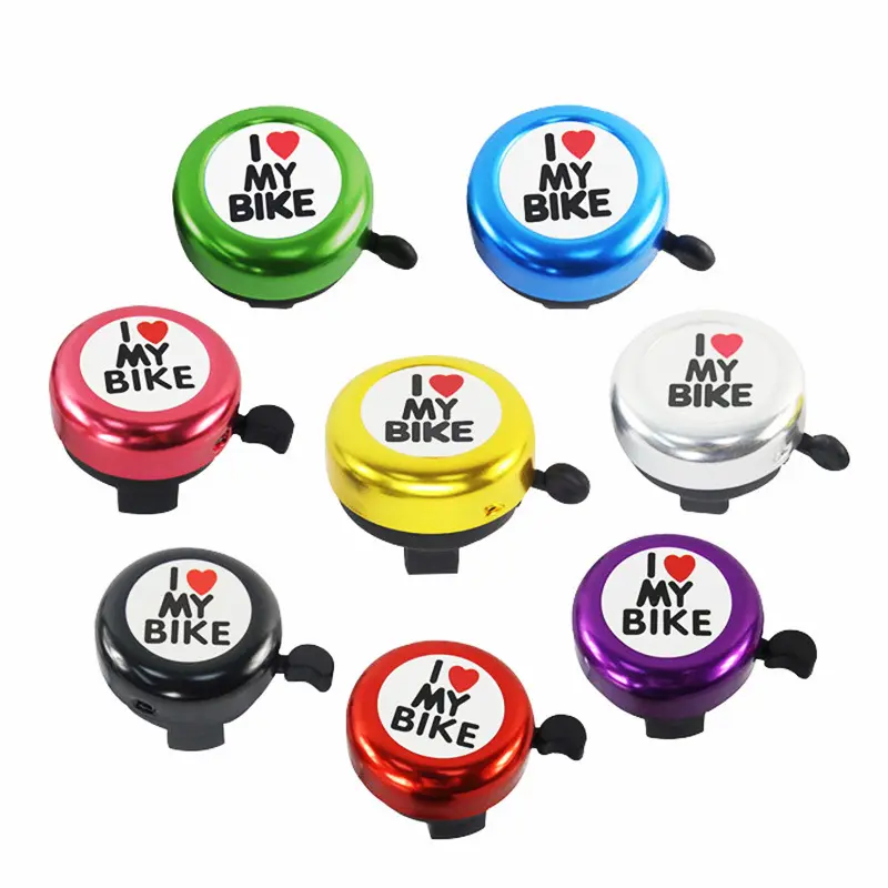 RTSホットセールスモールラブリー自転車ベルILove My Bike Logo Clear Volume Rich Color Safe Travel Bike Horn