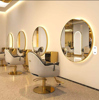 Miroir circulaire de salon de coiffure avec éclairage LED, très demandé