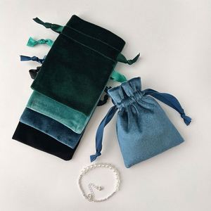 Custom LogoScreen Printed Recyclable Velvet Drawstring Bag Luxury Jewelry Pouch Soft Stretch Gift Bag Necklace <b>Ring</b> Bracelet Bag - Product Image 2