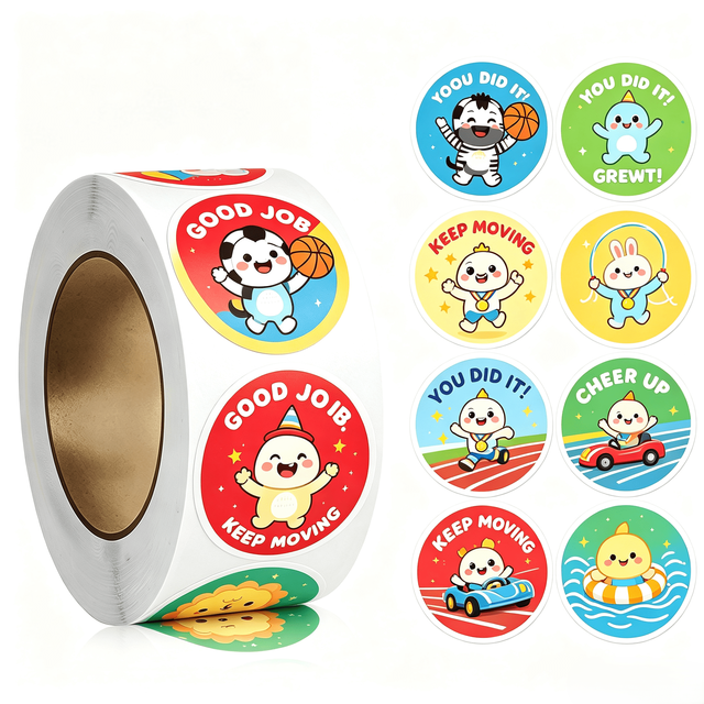 Custom Cute Cartoon Vinyl Stickers Waterproof Die Cut PVC Labels for Water Bottles Laptops and Phone Cases