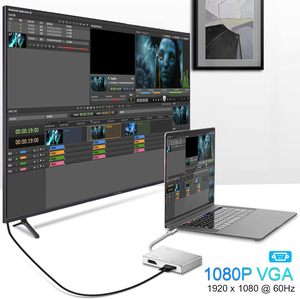 Hub adattatore video USB-C/VGA/<span class=keywords><strong>DVI</strong></span> 4K con 4 porte per connettori Mac/PC/iPad/XPS-maschio/femmina - Product Image 4