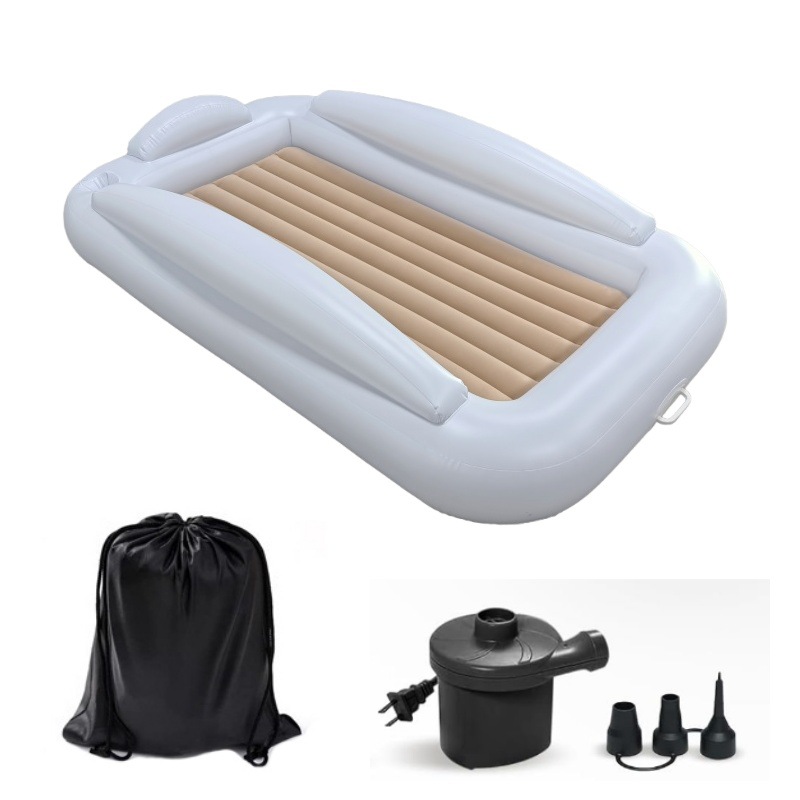 Beige children's bed storage bag electric pump