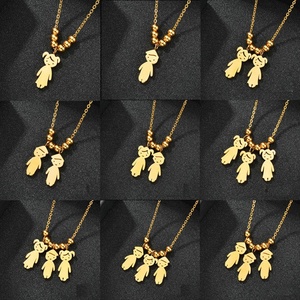 <span class=keywords><strong>Collier</strong></span> personnalisé avec <span class=keywords><strong>plaque</strong></span> de nom gravé en acier inoxydable, bijoux pour enfants, garçons et filles, pendentif - Product Image 5