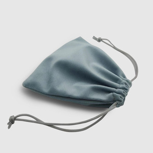 Drawstring Velvet Storage Bag For Electronics <b>Data</b> <b>Cable</b> Mobile Phone Organizer Durable Portable Bag Dark Gray JLD-966 - Product Image 2