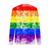 Robe décontractée pour femmes à paillettes superposées personnalisée T-shirt arc-en-ciel