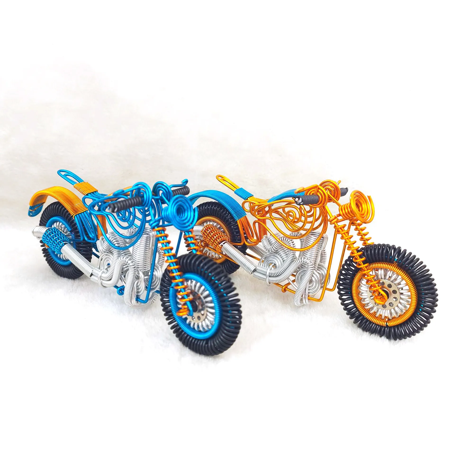 Aus gezeichnetes Kunst handwerk Kreatives Aluminiumdraht-Motorrad modell