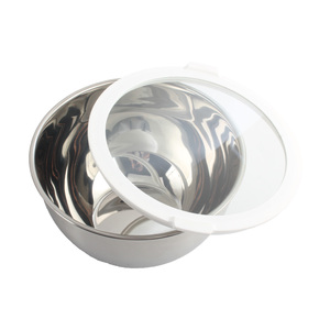 Bol mélangeur en acier inoxydable avec couvercle en verre, design minimaliste, compatible lave-vaisselle, pour usage domestique - Product Image 6