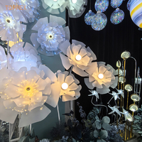 Nouveau design intérieur LED fleur lumière décoration fleurs décor mariage toile de fond événement scène allée fête pièce maîtresse décoration
