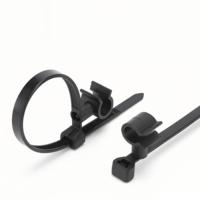 Collier de serrage intégré avec pince pour tube PA66, attache de faisceau de câbles automobile, pince de tuyau rotative, serre-câble pour le regroupement des câbles du moteur automobile