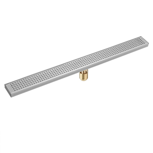 Kênh Dài Cống Có Thể Tháo Rời Grate Lọc Sàn Nhà Tắm Cống Vàng Phòng Tắm Vuông Brass Thoát Nước Sàn - Product Image 3