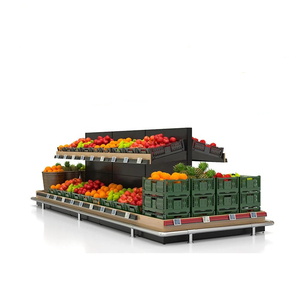 Exhibidor de Frutas Metálico de Doble Cara, Estante Comercial Multinivel para Verduras y Productos Frescos - Product Image 4