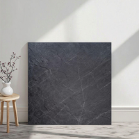800x800 Carreaux de porcelaine en marbre gris foncé antidérapants pour le hall de l'hôtel moderne Revêtement de sol commercial pour la fonction de brique réfractaire