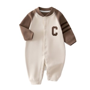 Body para bebé, mono Unisex de algodón cálido para otoño e invierno, manga larga con diseño de letra C para ropa de recién nacido - Product Image 5