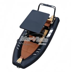 Bote Inflable de Aluminio para Pesca, Color Negro, 580 cm, <span class=keywords><strong>con</strong></span> <span class=keywords><strong>Volante</strong></span>, Bote Neumático Hypalon 580, Superventas - Product Image 5