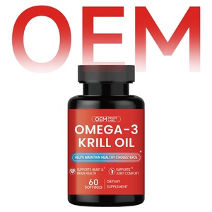 Cápsulas de Aceite de Krill Antártico Acorn OEM Omega-3 con Alto Contenido de Fosfolípidos para la Salud del Cerebro y el Corazón, 60 Cápsulas Blandas - Product Image 1
