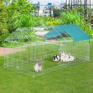 Better Pets RH185 Cage <span class=keywords><strong>à</strong></span> lapins moderne triangulaire en métal, revêtement poudré, étanche, noire, empilable, avec portes et <span class=keywords><strong>enclos</strong></span> pour animaux de compagnie <span class=keywords><strong>à</strong></span> ouverture par poussée - Product Image 3