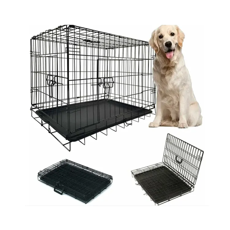 L XL XXL Caisse en métal Cages pour animaux de compagnie Cages pour chiens Cages pour animaux de compagnie Cages pour chiens en fil de fer pour animaux de compagnie