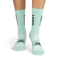 Chaussettes en fibre de bambou pour hommes et femmes, respirantes, mi-mollet, chaussettes de sport, chaussettes de course personnalisées, chaussettes athlétiques mi-tube