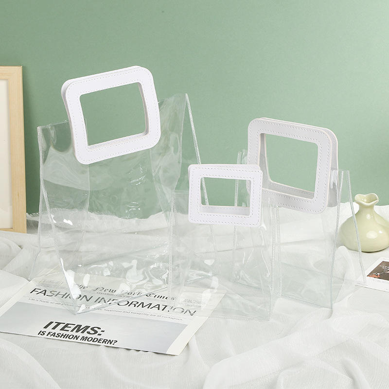 White Large Square Handle