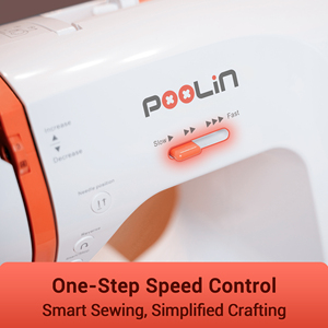PooLin EOC02 Computerized Sewing Machine 200 Stitches LCD Screen Wide Table 7 Presser Feet Quilting Auto <b>Needle</b> <b>Threader</b> 200 Sti - Product Image 3