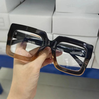 Montures en acétate épaisses de haute qualité, présentoir de luxe, lunettes vintage en acétate assorties, grandes montures pour hommes et femmes, lunettes épaisses
